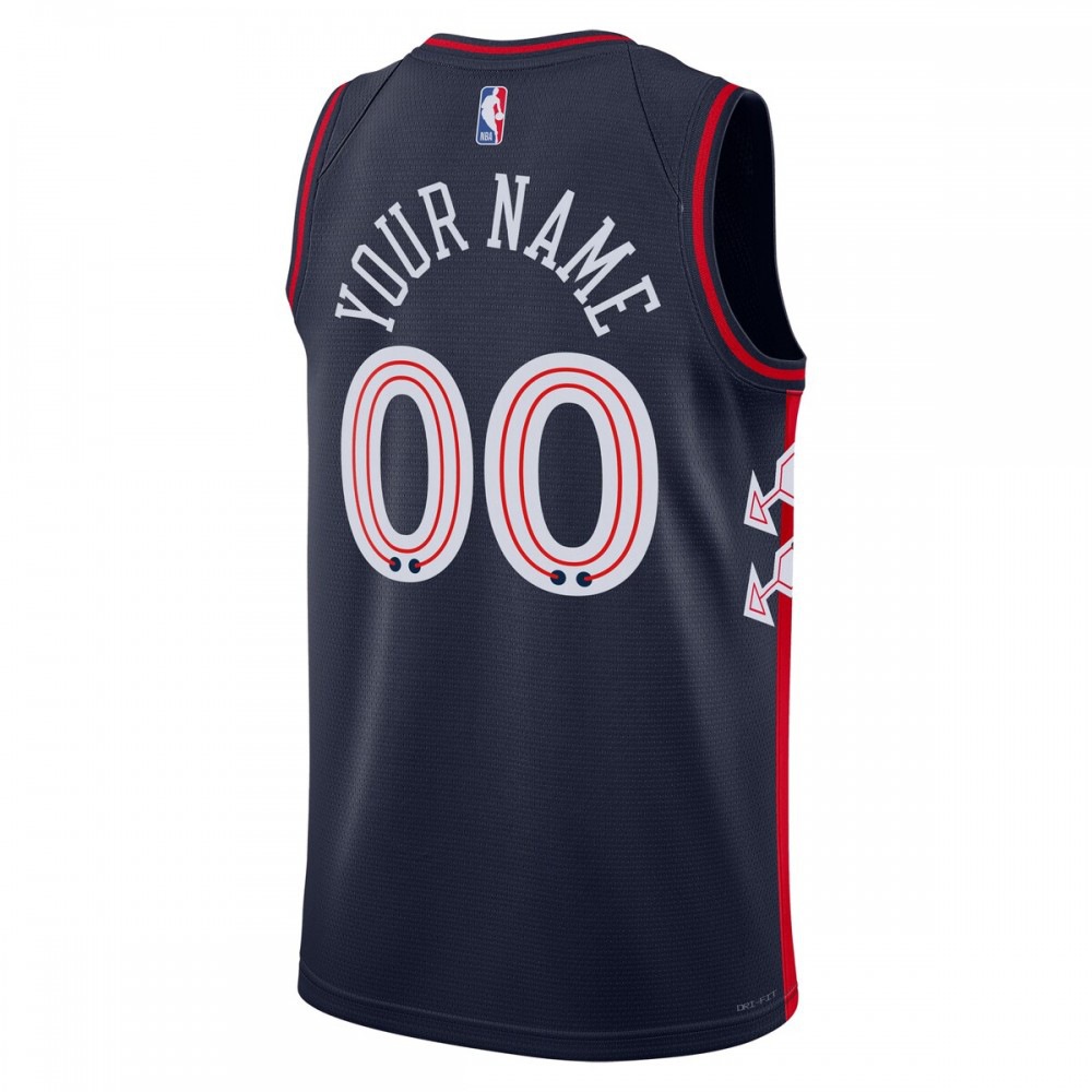 Philadelphia 76ers Unisex 2023/24 Custom Swingman Jersey - Navy - City Edition-Pro Kit Vault | Brand New 26/27 Sports Jerseys